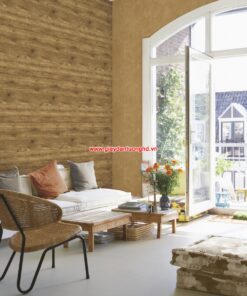 Giấy dán tường giả gỗ phòng khách