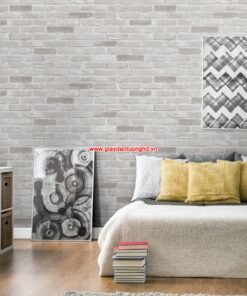 Giấy dán tường phòng ngủ giả gạch 61012-1