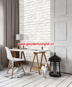 Giấy dán tường giả gạch phòng ngủ 56094-2